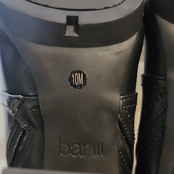 BAR III TALL LEATHER HEEL ZIPPER BLACK MOTO STYLE WOMANS SIZE 10.0 - Picture 13 of 16